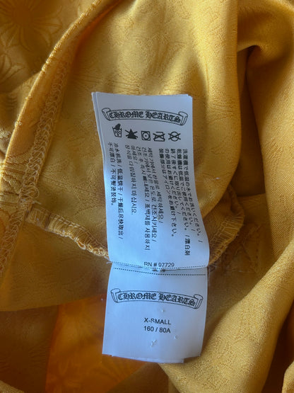 Chrome Hearts Yellow Cross Jacquard Women's Polo T-Shirt
