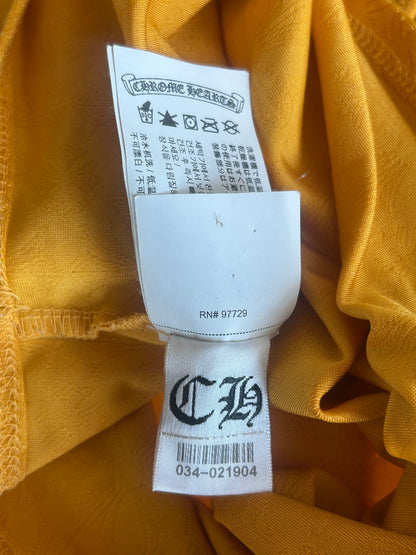 Chrome Hearts Yellow Cross Jacquard Women's Polo T-Shirt