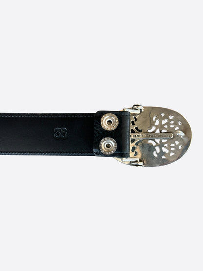 Chrome Hearts Black & Silver Oval Cross Belt
