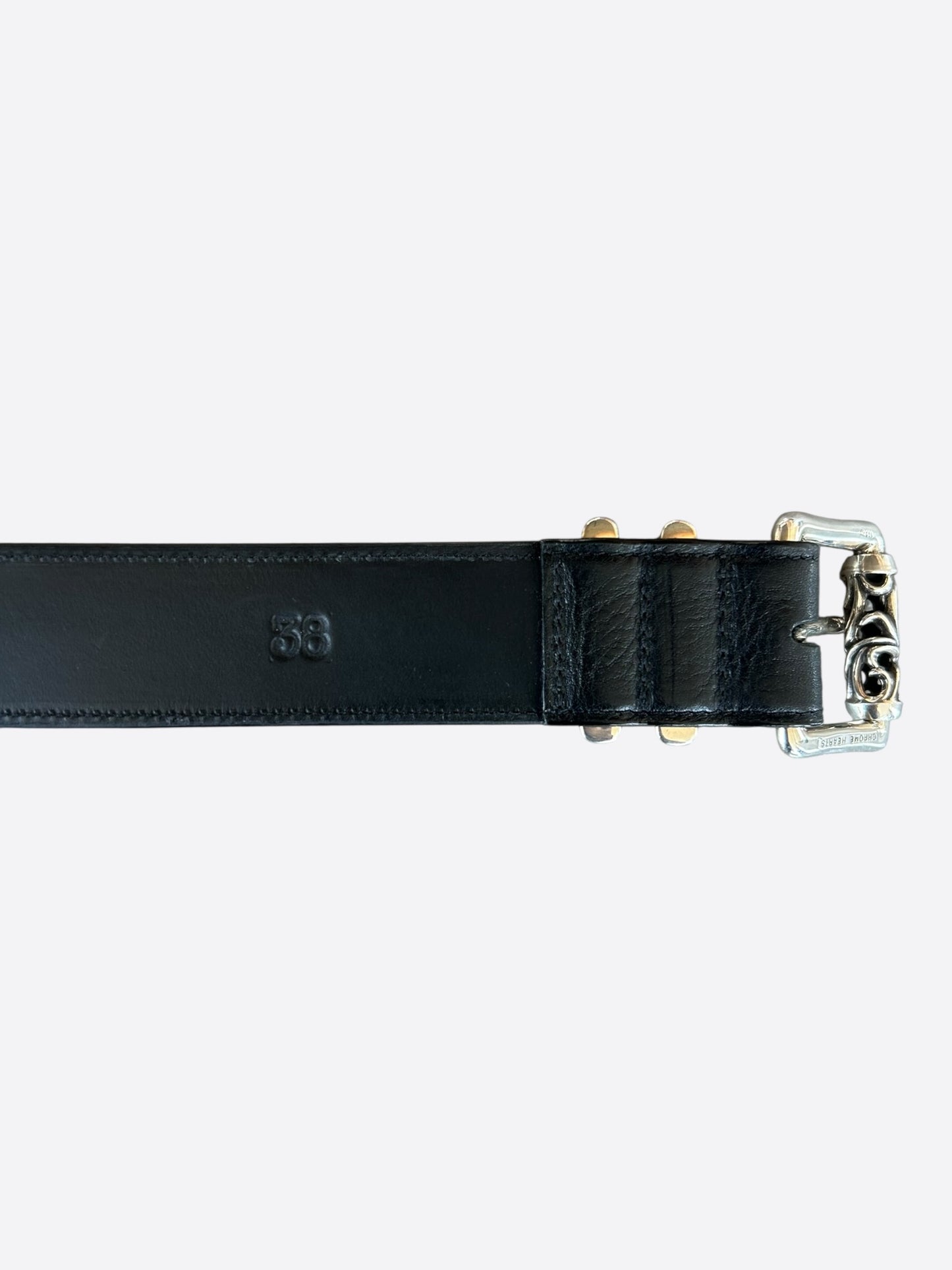 Chrome Hearts Black & Silver Roller Belt