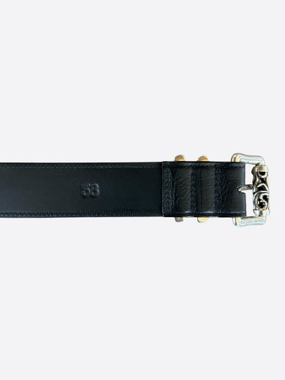 Chrome Hearts Black & Silver Roller Belt