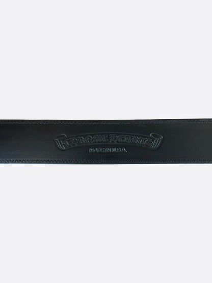 Chrome Hearts Black & Silver Roller Belt