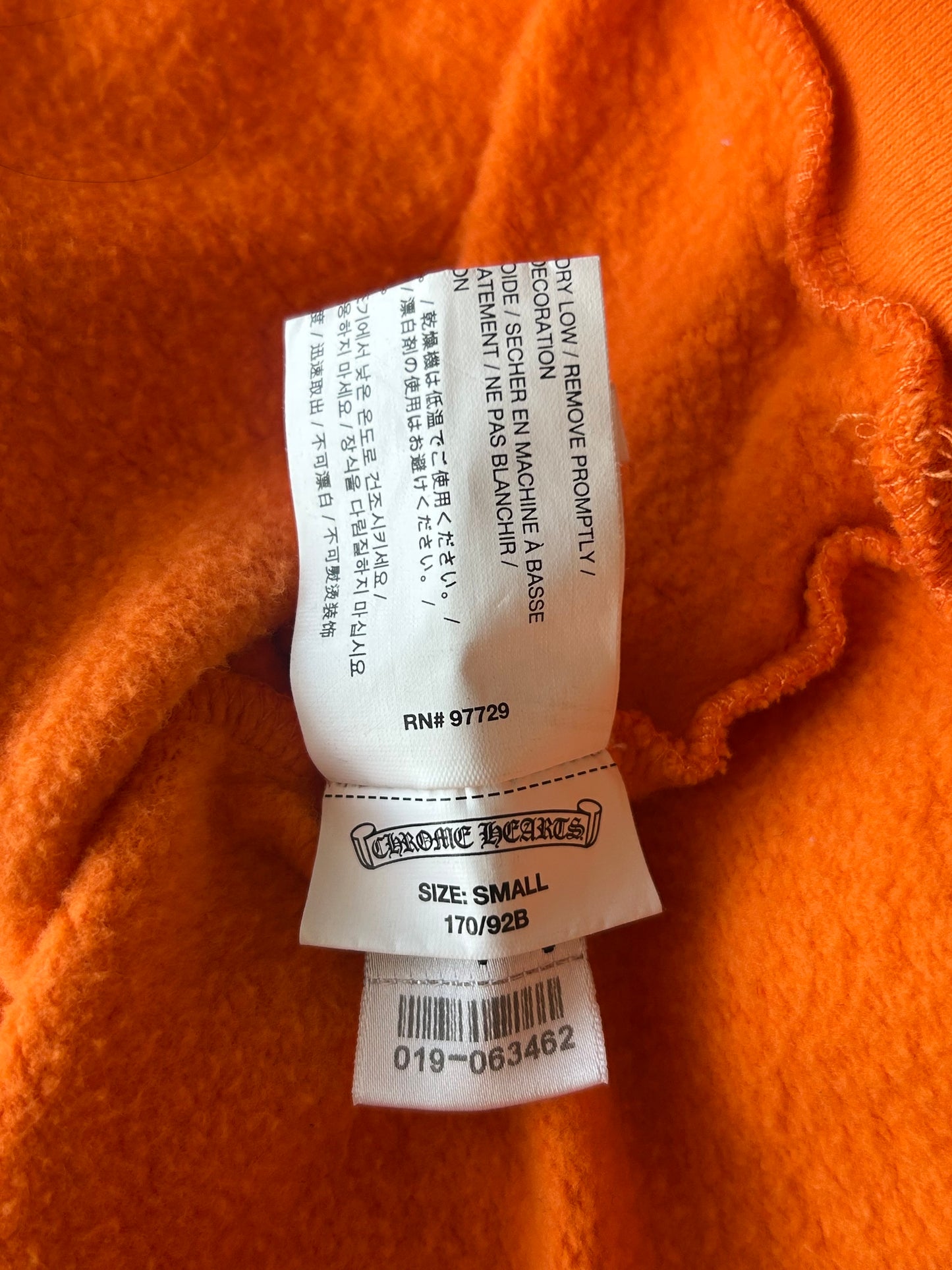 Chrome Hearts Off-White Orange & Black Hoodie