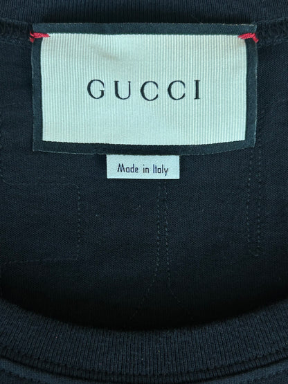 Gucci Black & Multicolor Sequin Dog Graphic T-Shirt