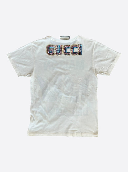 Gucci White & Black Maison De L'Amour Graphic T-Shirt