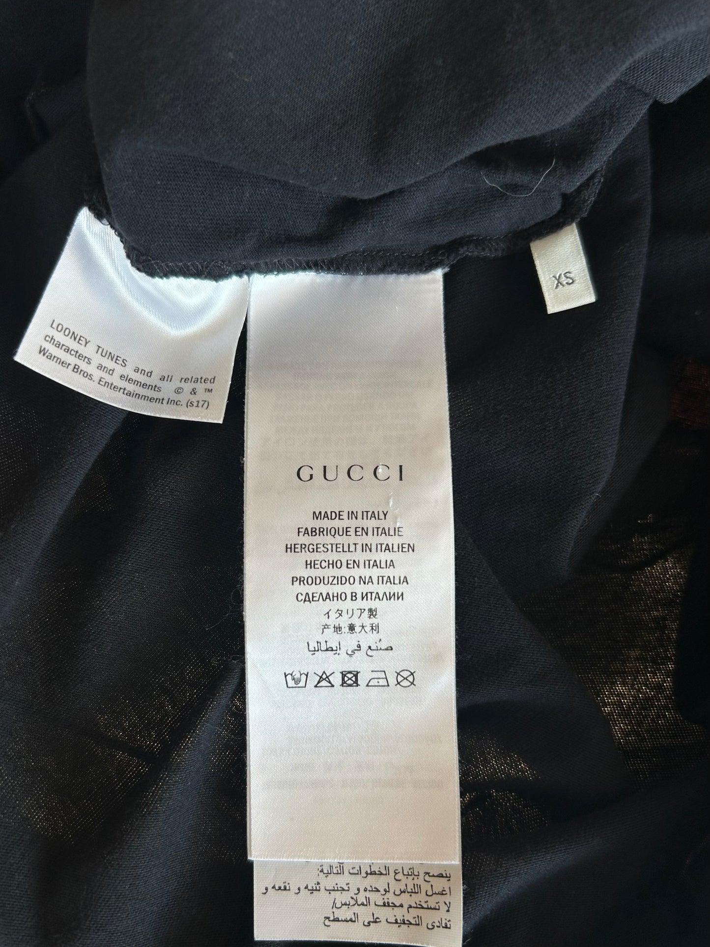 Gucci Black Sequin Bugs Bunny Graphic T-Shirt