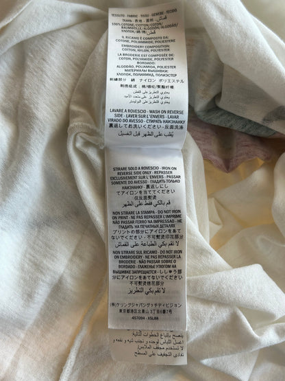 Gucci White Bootleg Logo Embroidered T-Shirt