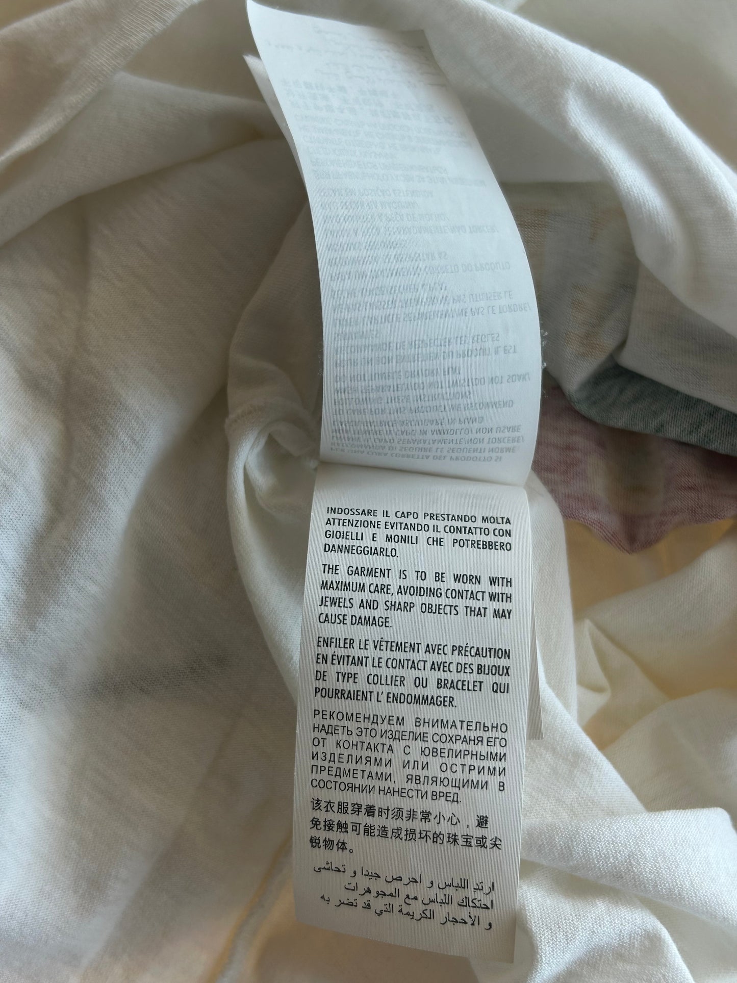 Gucci White Bootleg Logo Embroidered T-Shirt