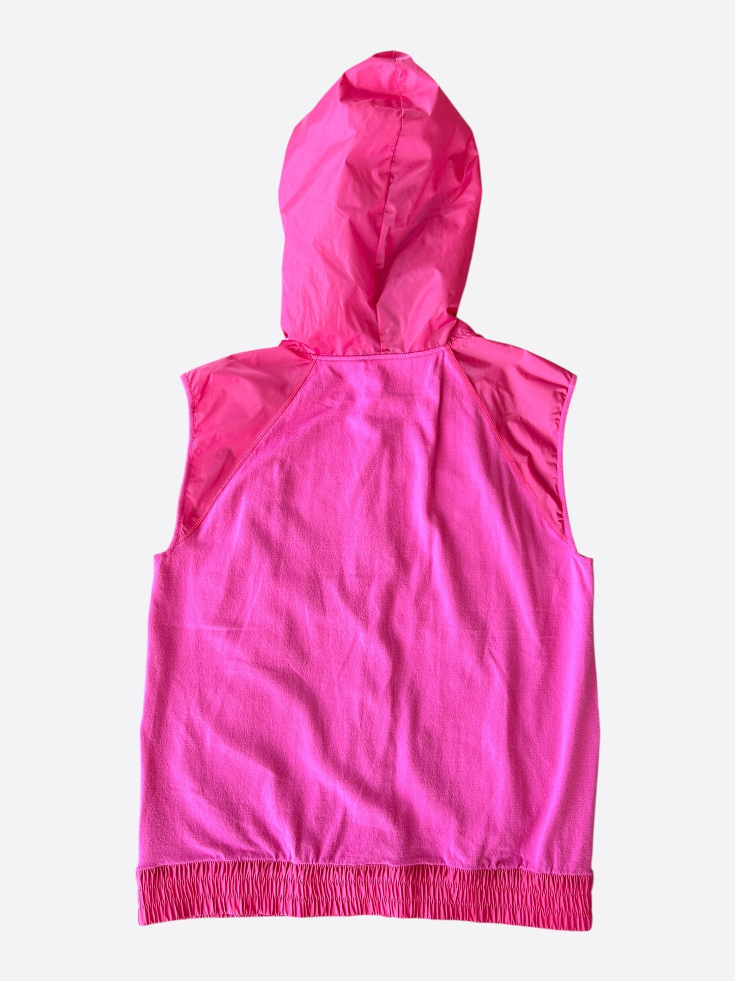 Chanel Pink Nylon Hooded Hybrid Vest