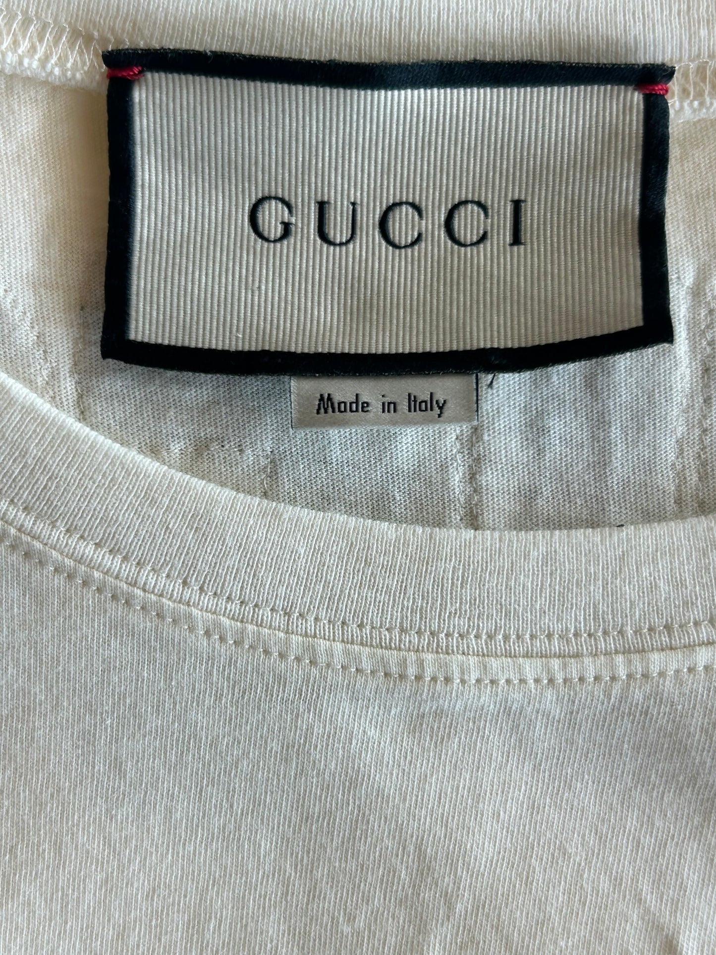 Gucci White & Black Maison De L'Amour Graphic T-Shirt