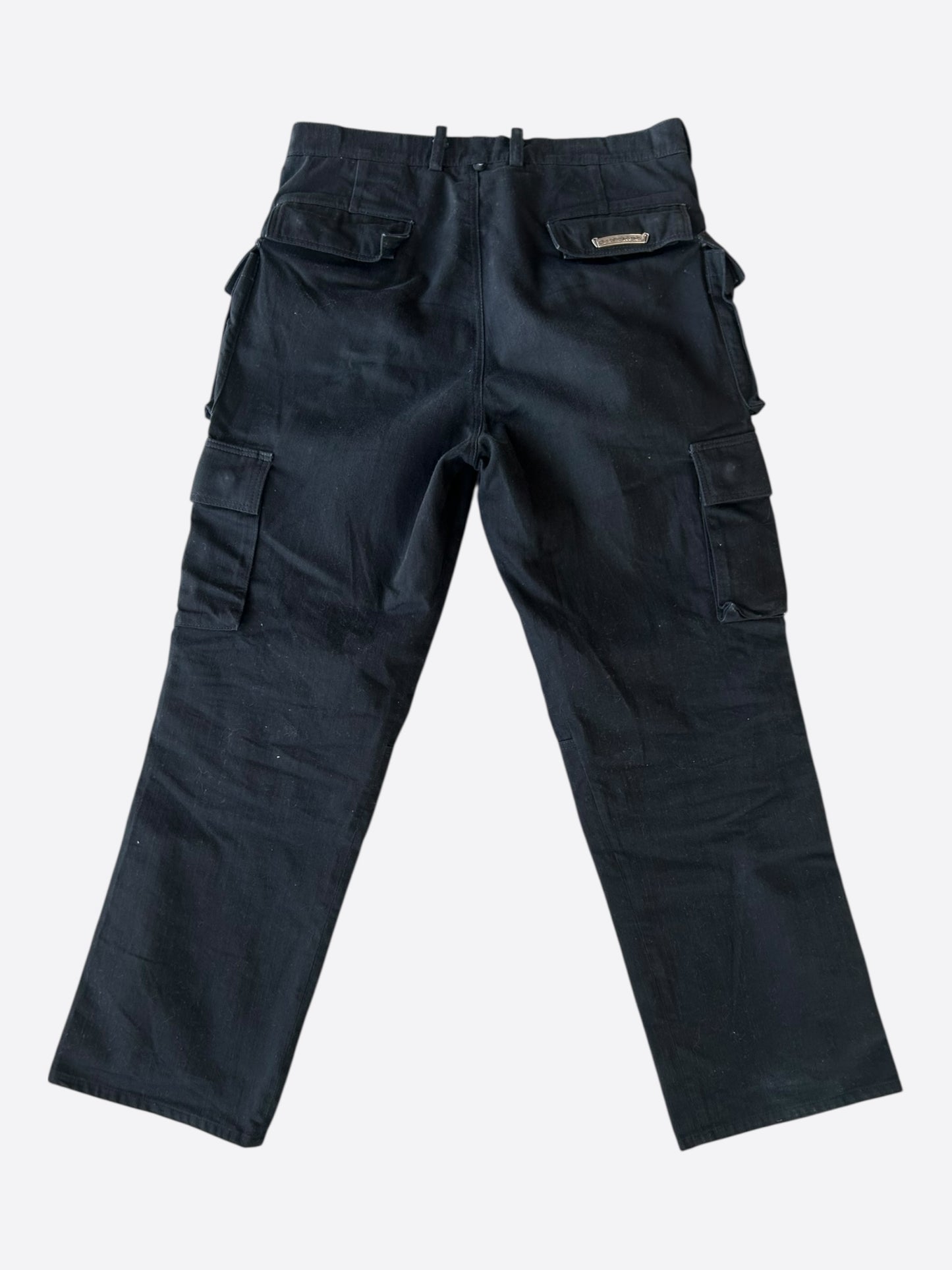 Chrome Hearts Black Fleur Cargo Pants