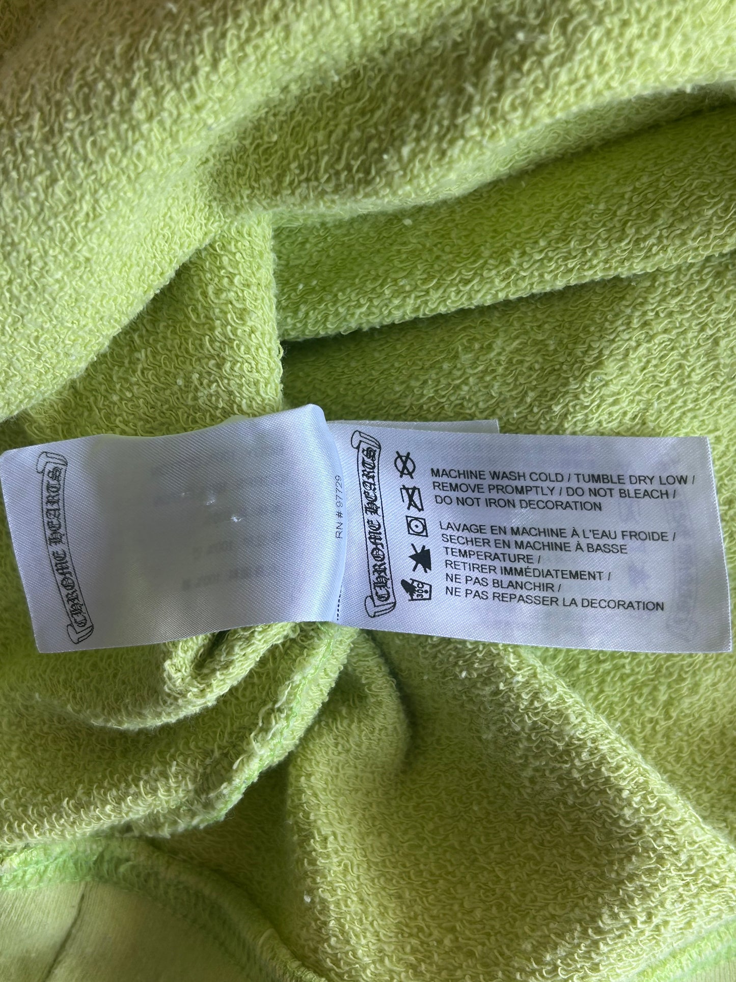 Chrome Hearts Matty Boy Lime Green Chainlink Hoodie