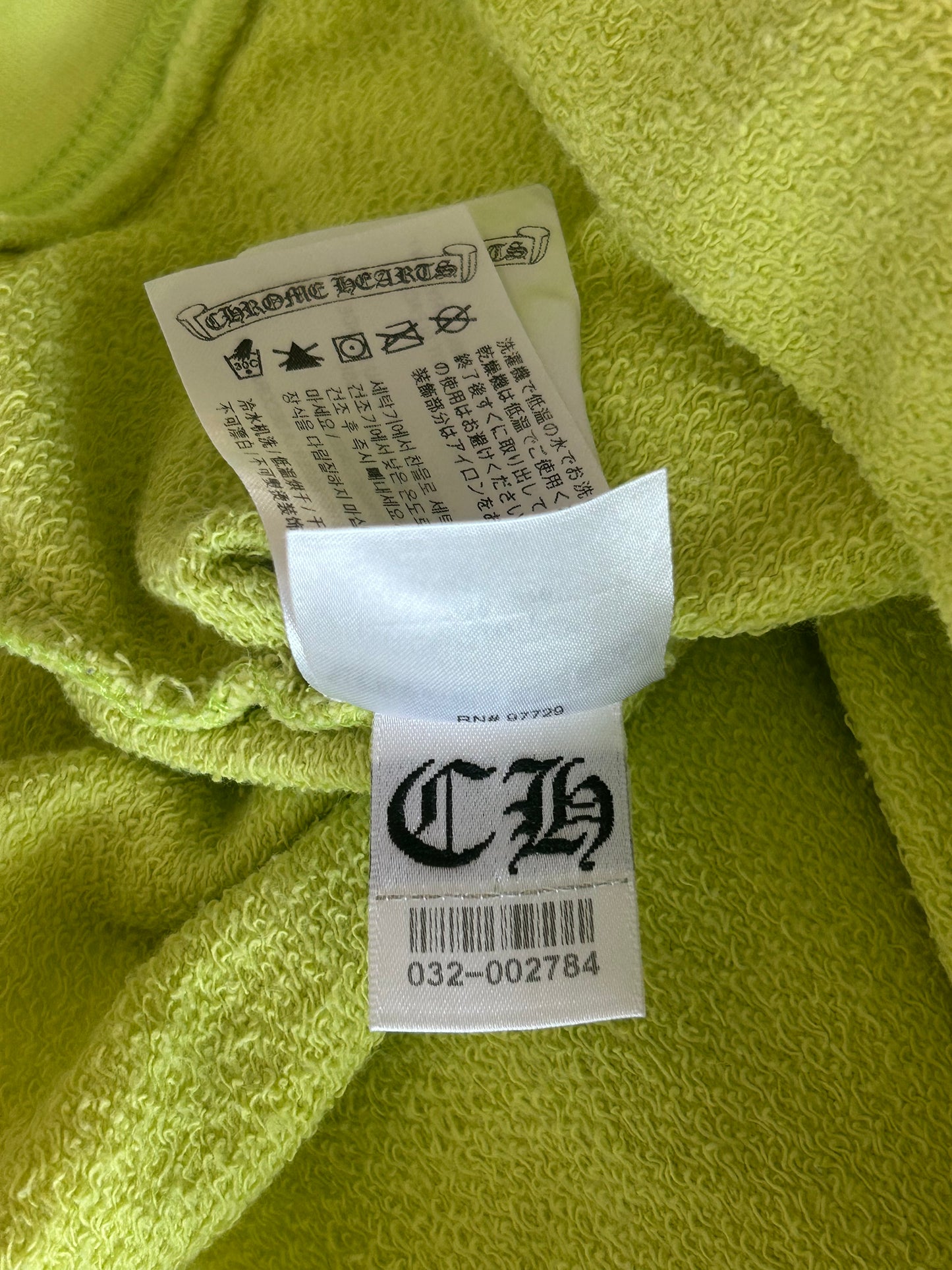 Chrome Hearts Matty Boy Lime Green Chainlink Hoodie