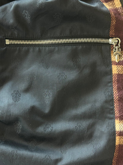 Chrome Hearts Red & Beige Plaid Sherpa Jacket