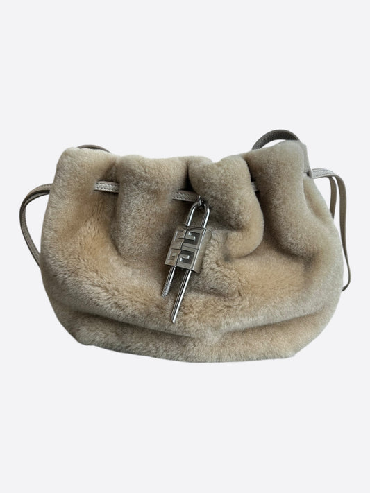 Givenchy Brown Fur Pumpkin Bucket Bag