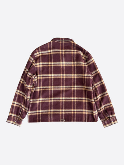 Chrome Hearts Red & Beige Plaid Sherpa Jacket