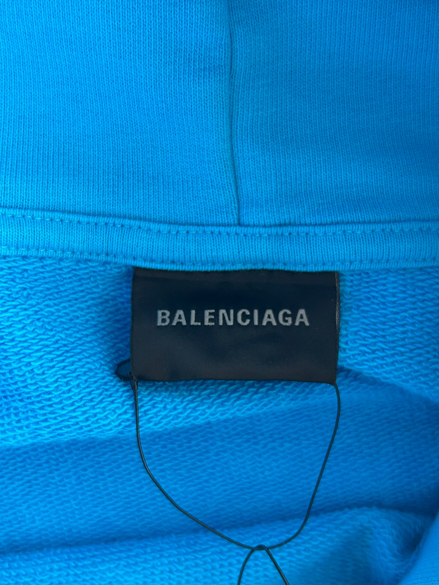 Balenciaga Blue & White Campaign Logo Hoodie