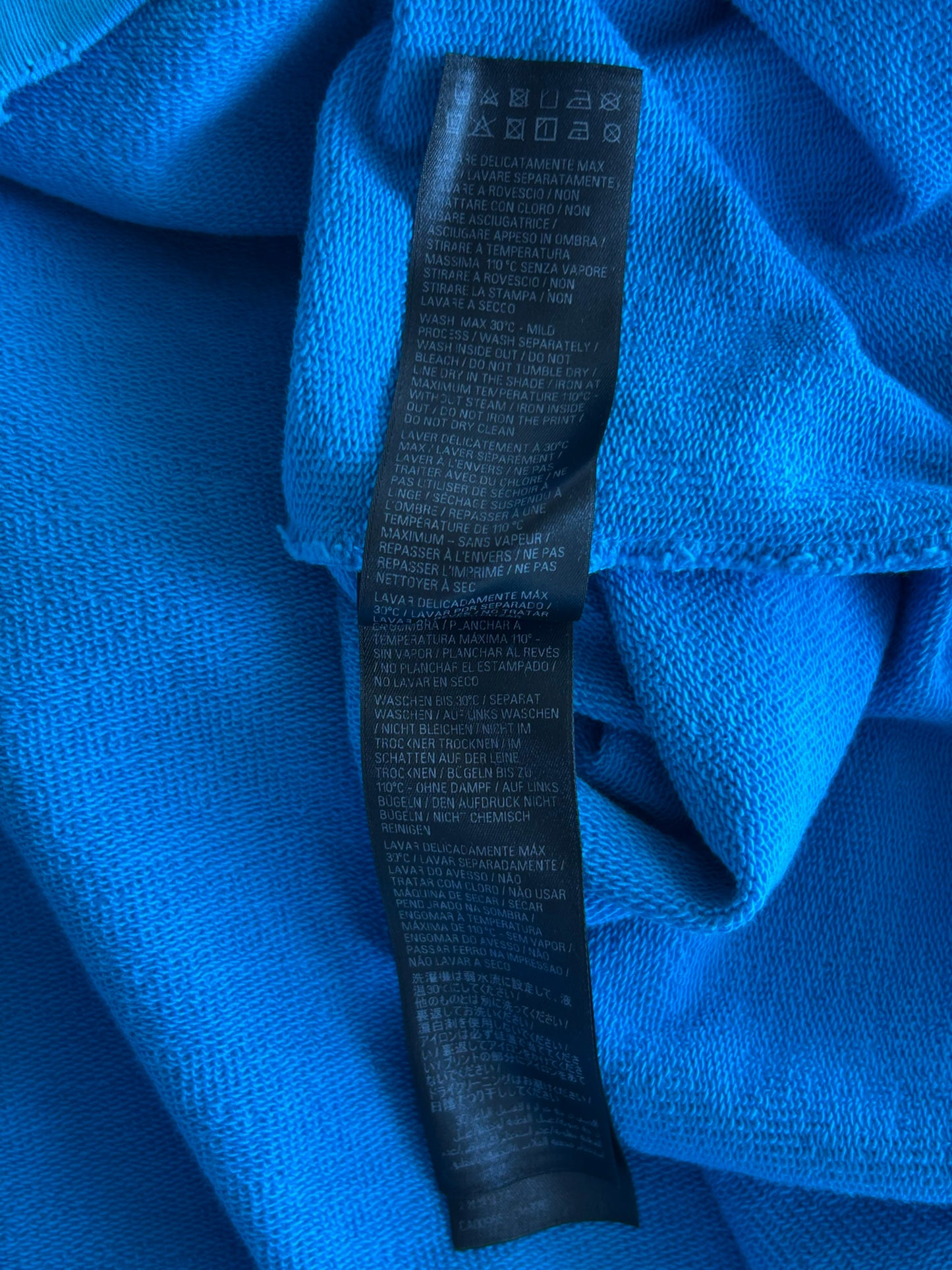 Balenciaga Blue & White Campaign Logo Hoodie
