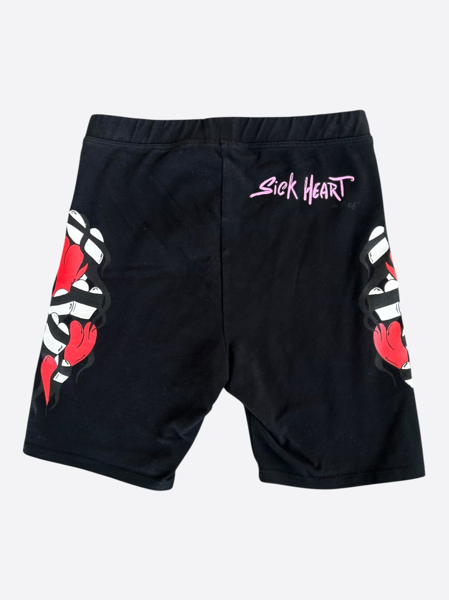 Chrome Hearts Matty Boy Black Sick Heart Women's Bike Shorts