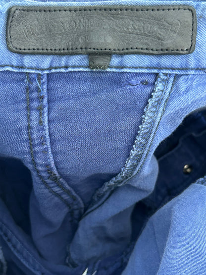 Chrome Hearts Blue Cross Patch Vintage French Work Pants