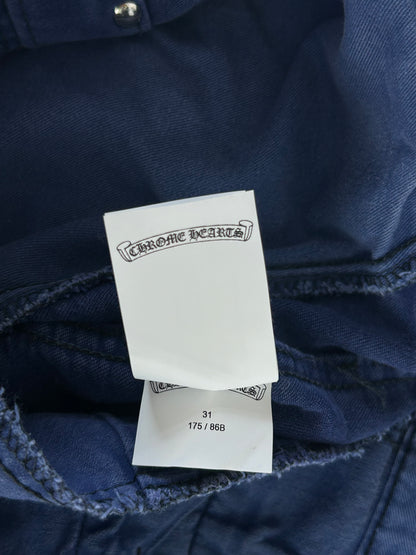 Chrome Hearts Blue Cross Patch Vintage French Work Pants