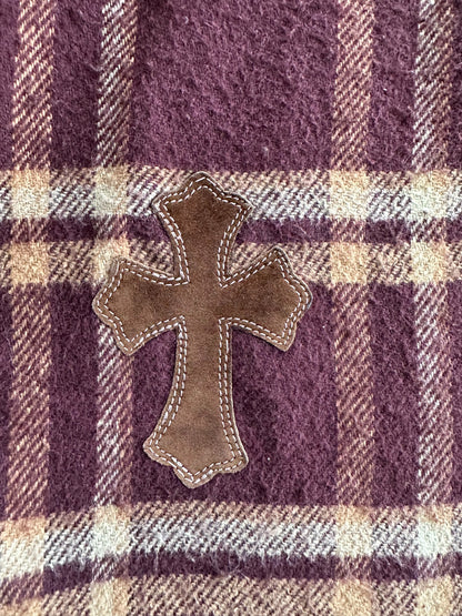 Chrome Hearts Burgundy Cross Patch 1/1 Flannel