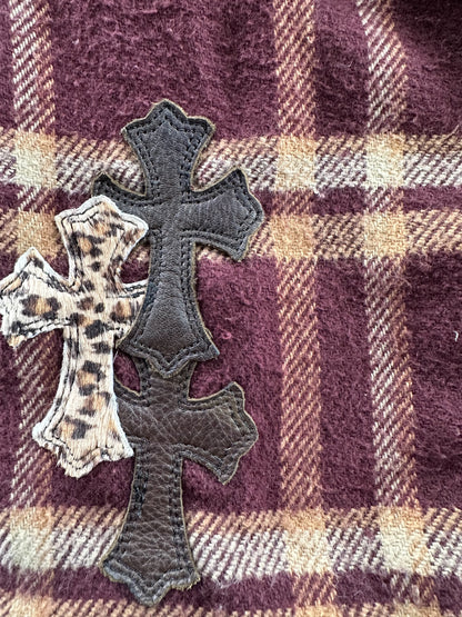 Chrome Hearts Burgundy Cross Patch 1/1 Flannel