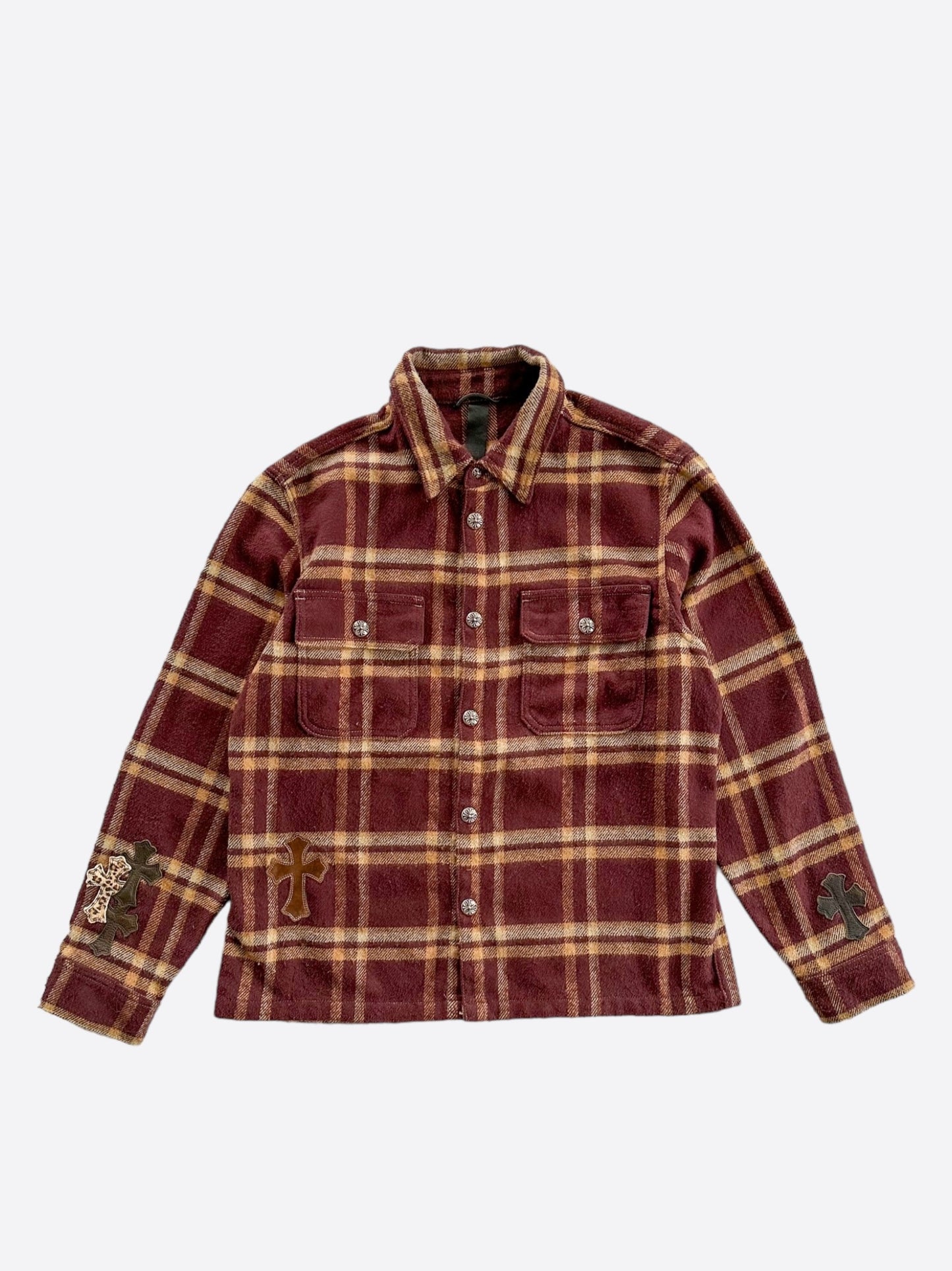 Chrome Hearts Burgundy Cross Patch 1/1 Flannel