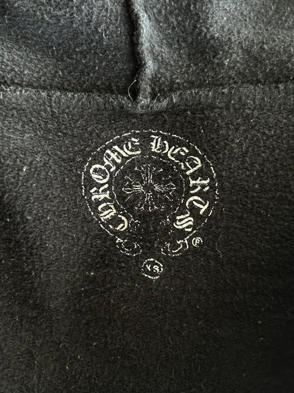 Chrome Hearts Black & White Multi Logo Zip Up Hoodie