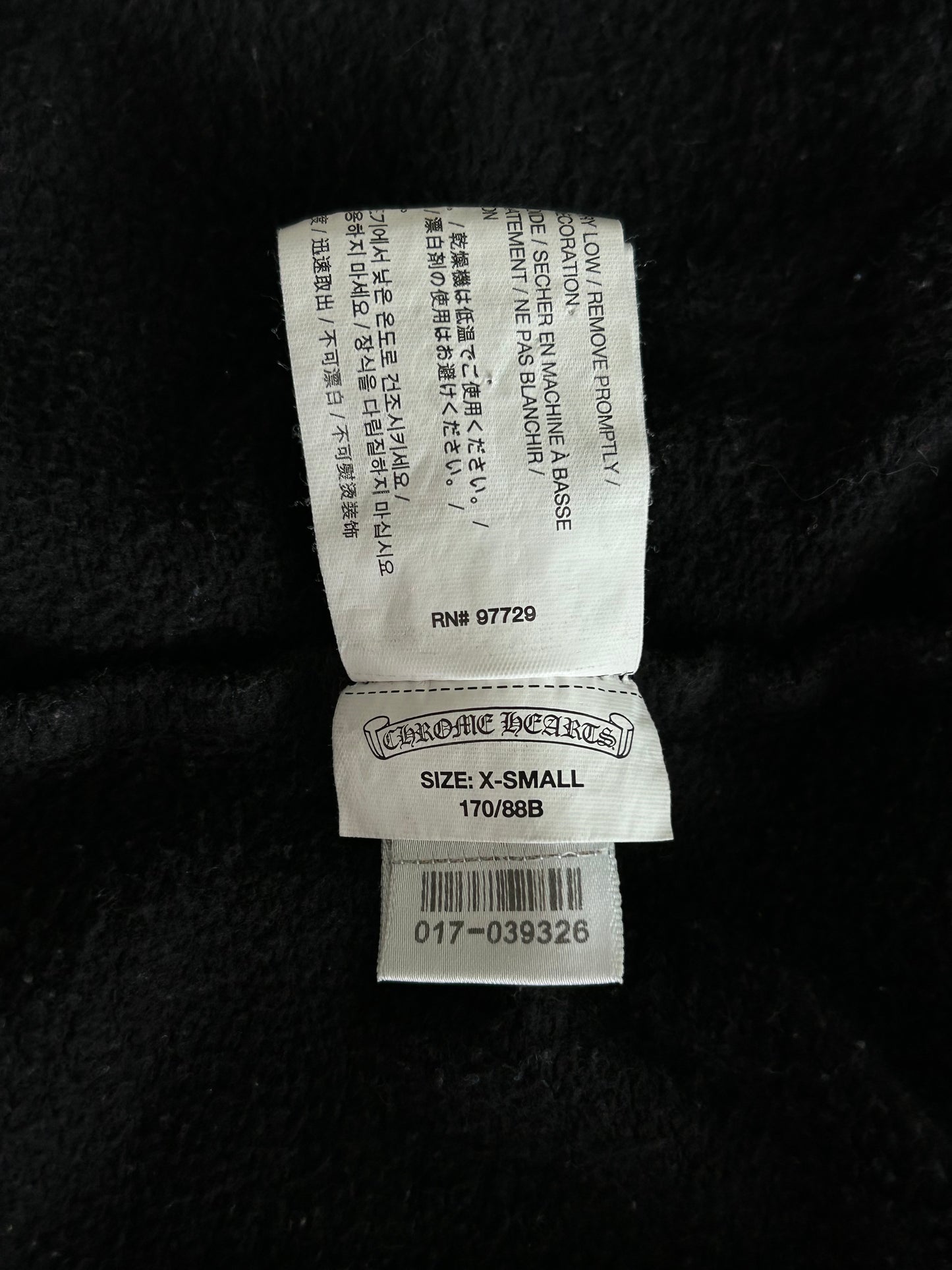 Chrome Hearts Black & White Multi Logo Zip Up Hoodie