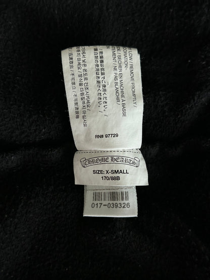 Chrome Hearts Black & White Multi Logo Zip Up Hoodie