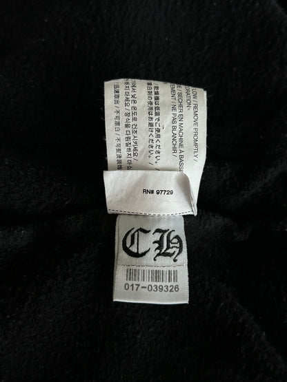 Chrome Hearts Black & White Multi Logo Zip Up Hoodie