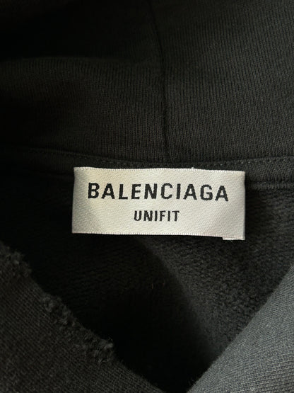 Balenciaga Black & Rainbow Graffiti Logo Hoodie