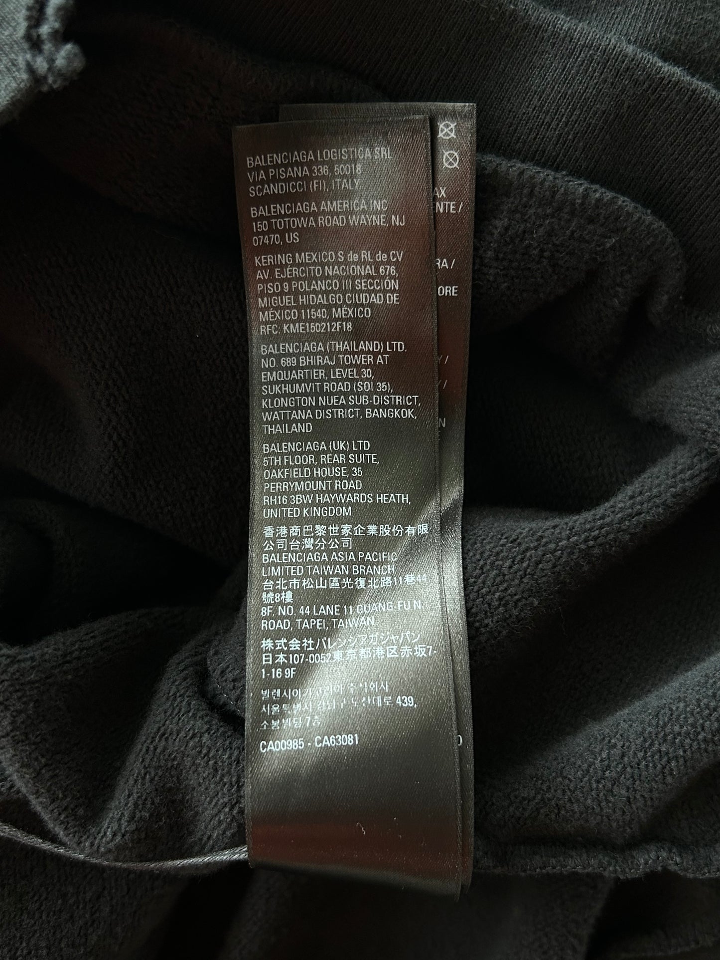 Balenciaga Black & Rainbow Graffiti Logo Hoodie