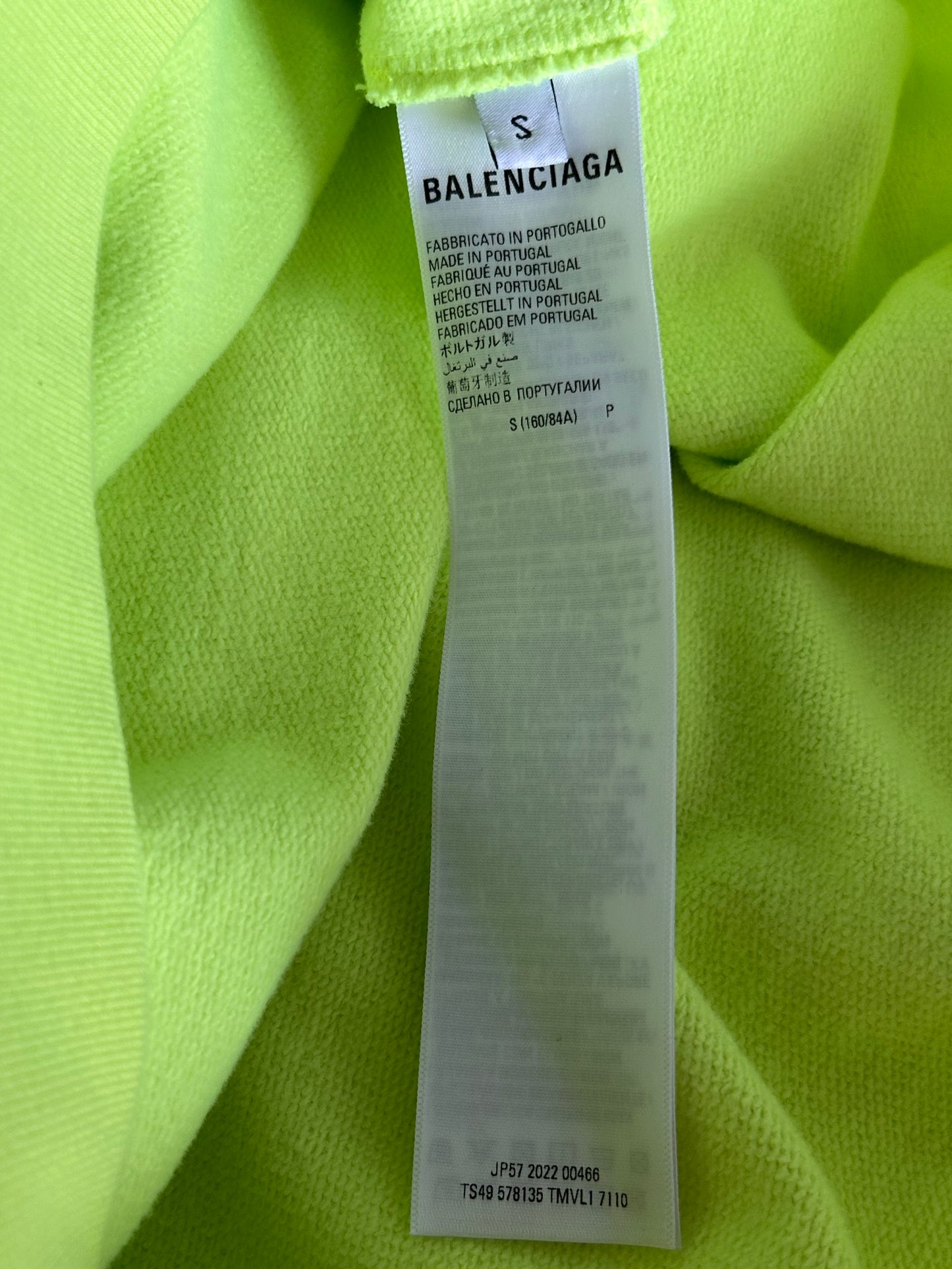 Balenciaga Neon Green & Black World Food Programme Logo Hoodie