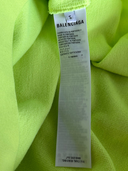Balenciaga Neon Green & Black World Food Programme Logo Hoodie