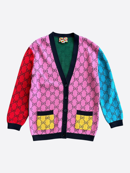 Gucci Multicolor GG Monogram Cardigan