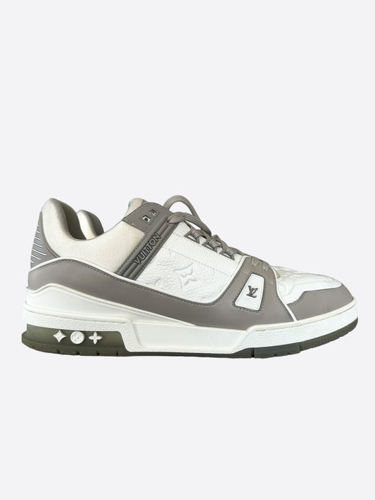 Louis Vuitton Grey & White Monogram Trainers