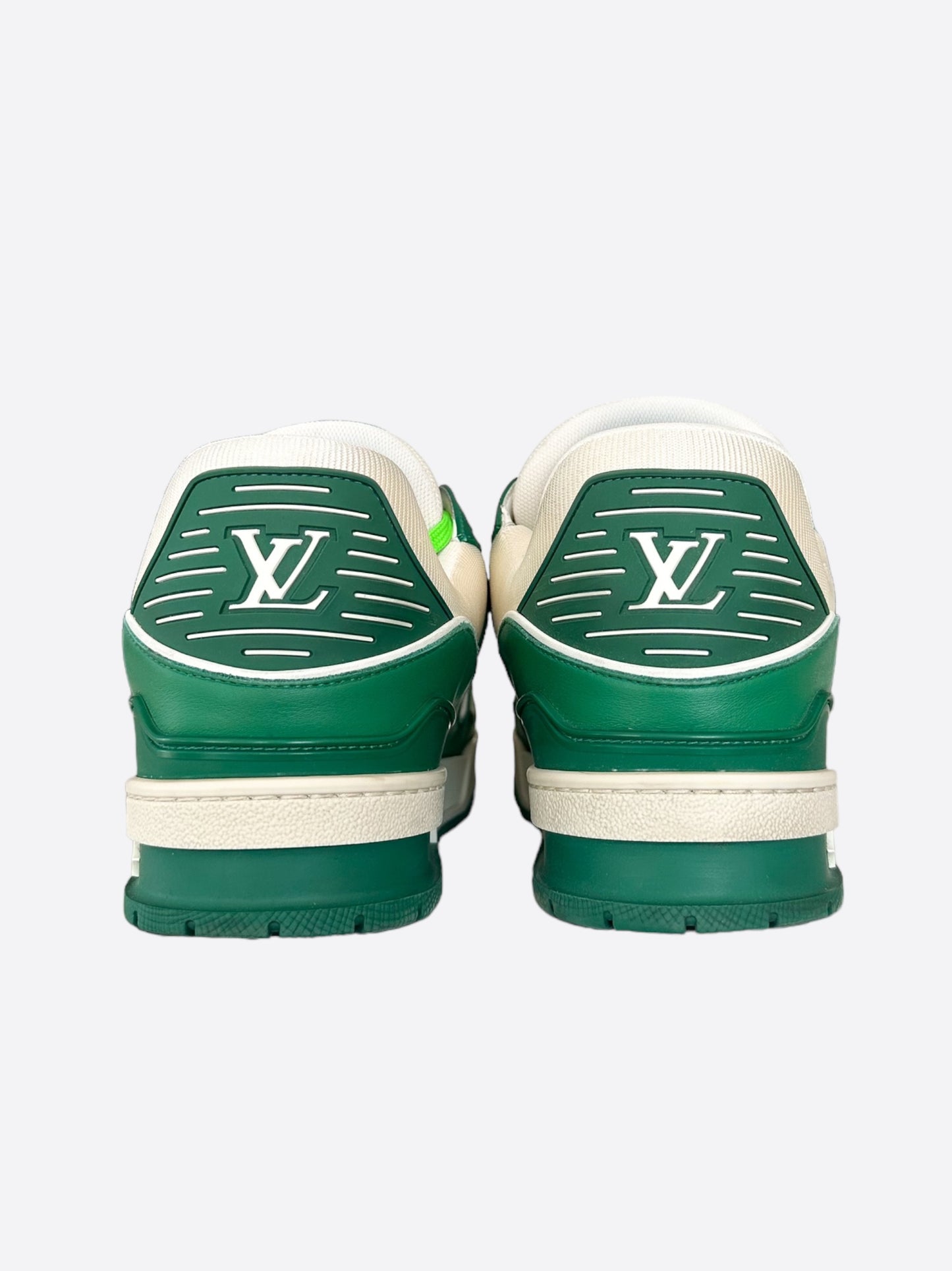 Louis Vuitton Green & White Monogram Trainers