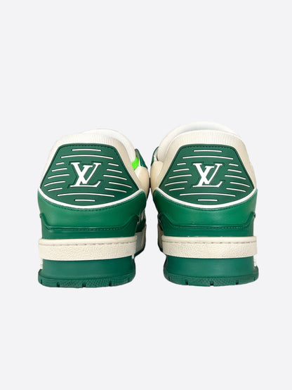 Louis Vuitton Green & White Monogram Trainers