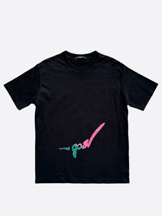 Louis Vuitton Black End Goal Logo T-Shirt