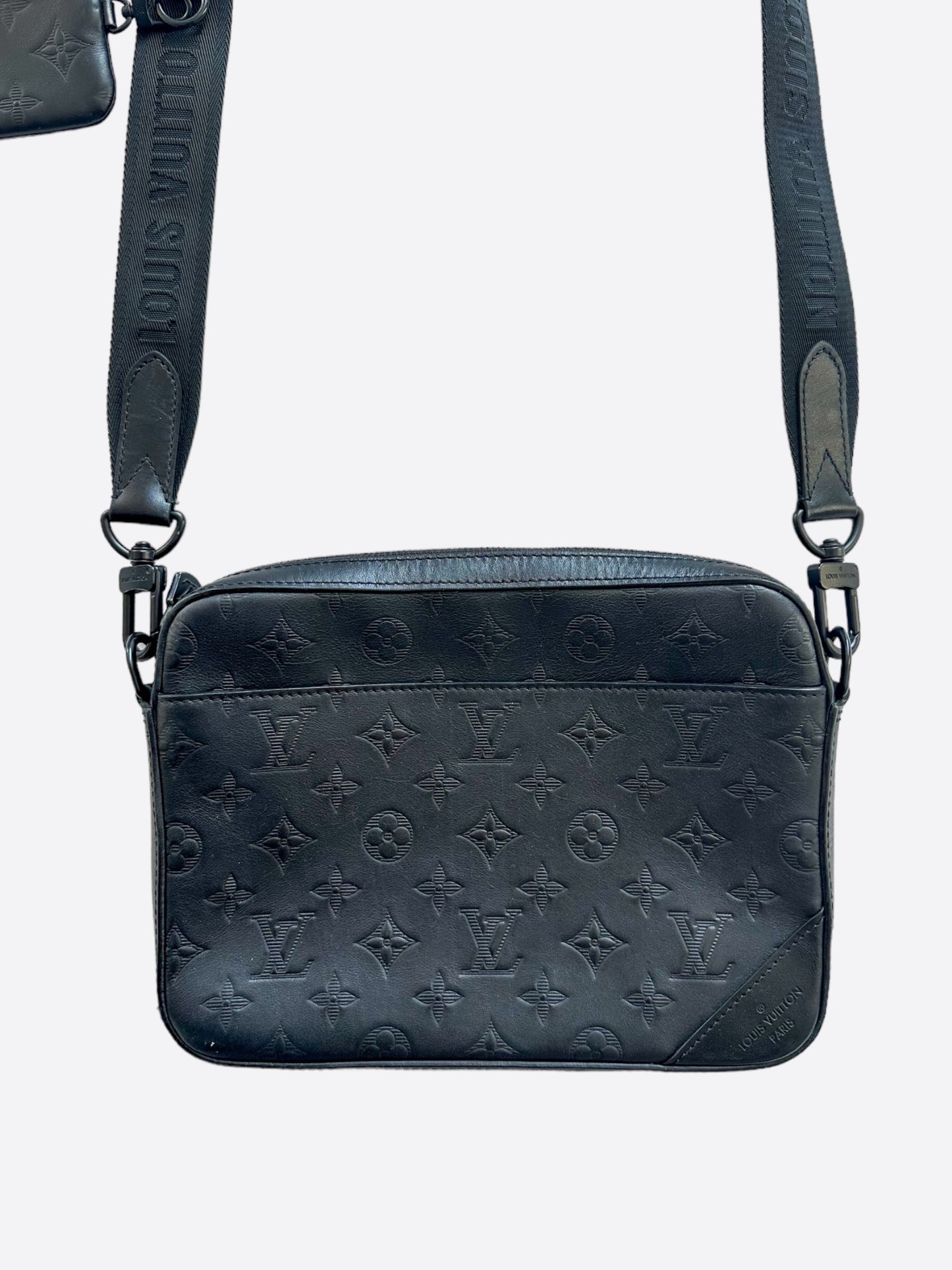 Louis Vuitton Black Shadow Monogram Duo Messenger