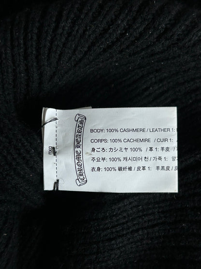 Chrome Hearts Matty Boy Black & Silver Chomper Patch Cashmere Beanie