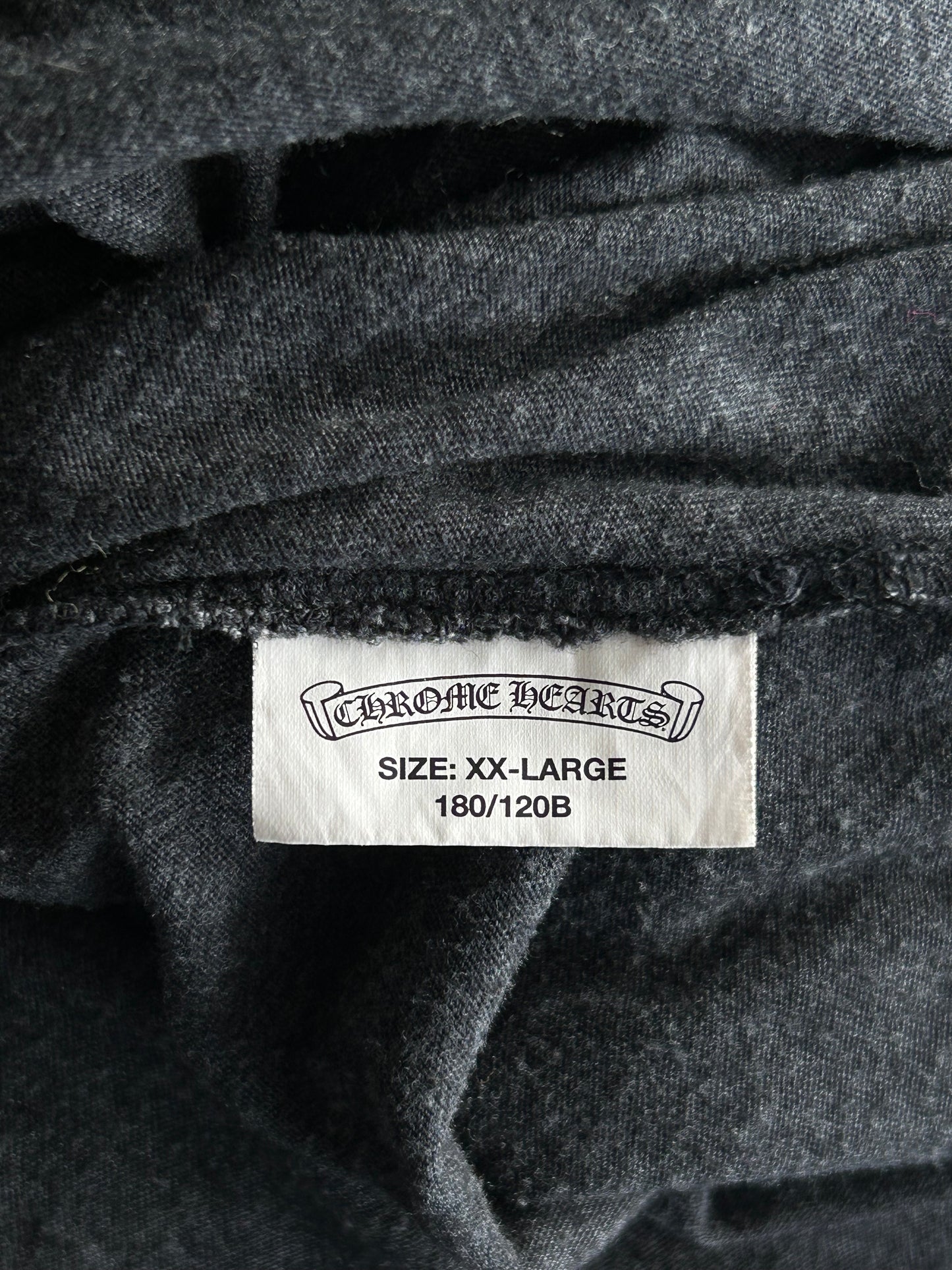 Chrome Hearts Dark Grey & Black Cross Logo T-Shirt