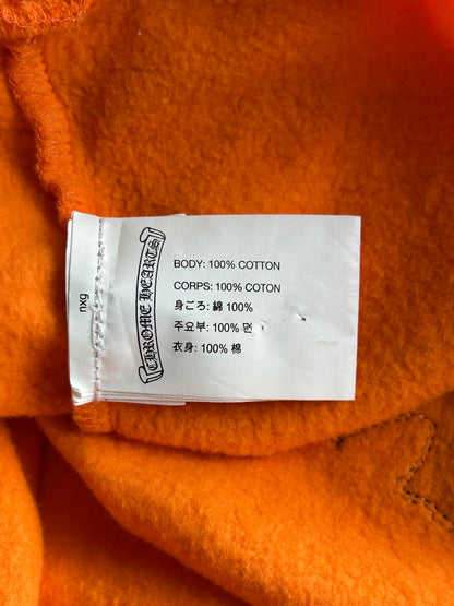 Chrome Hearts Off-White Orange & Black Cross Patch Hoodie