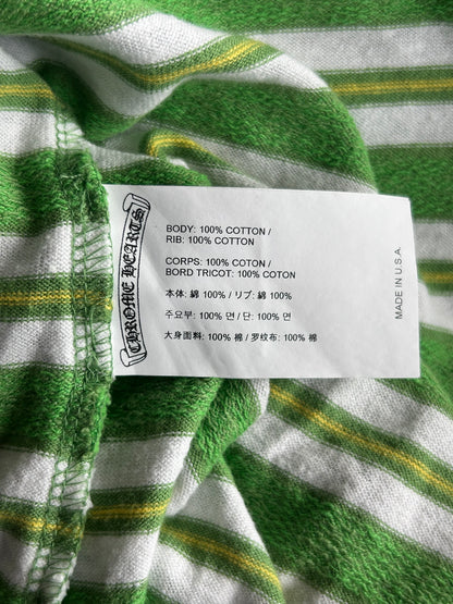 Chrome Hearts Green & White Striped T-Shirt
