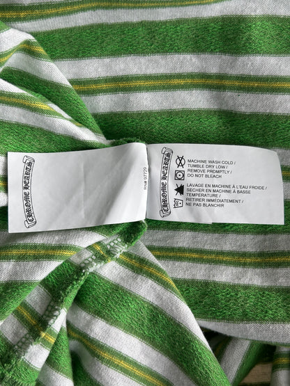 Chrome Hearts Green & White Striped T-Shirt