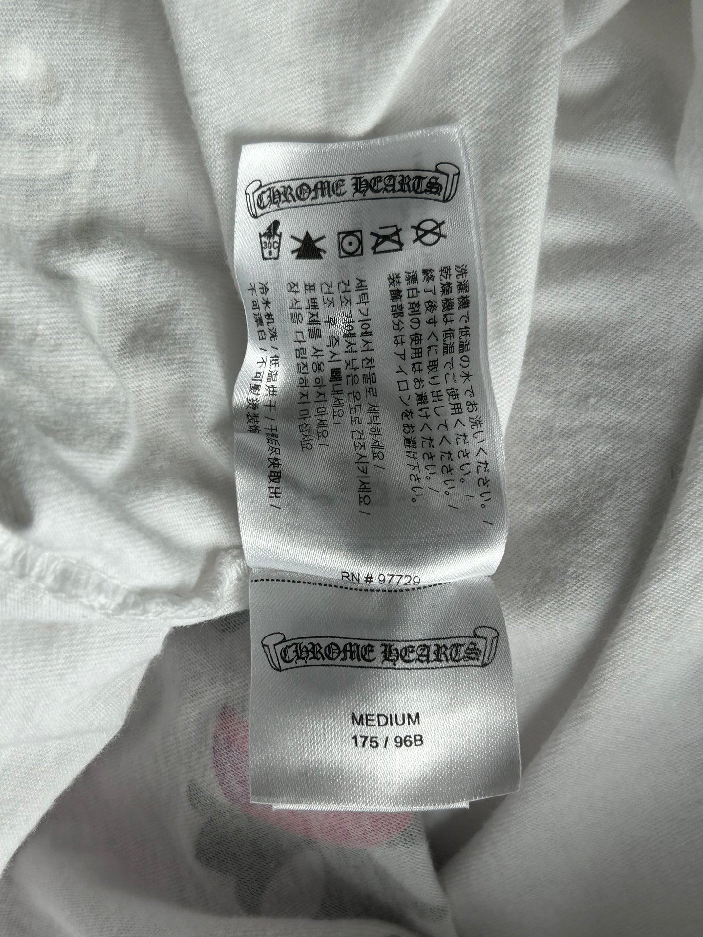 Chrome Hearts White & Black Dagger Logo Longsleeve T-Shirt