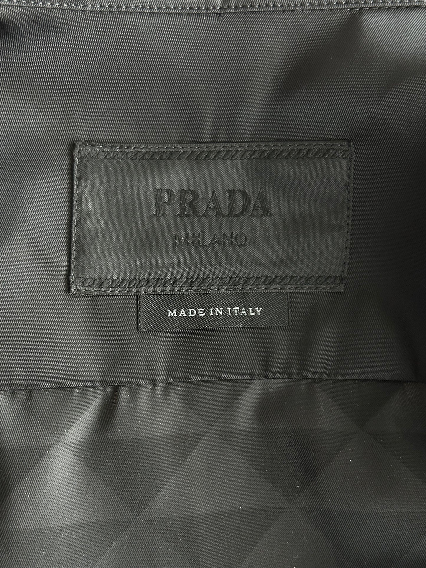 Prada Black Jacquard Logo Windbreaker