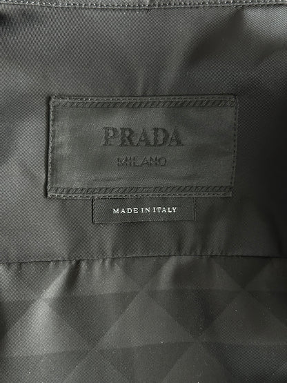 Prada Black Jacquard Logo Windbreaker